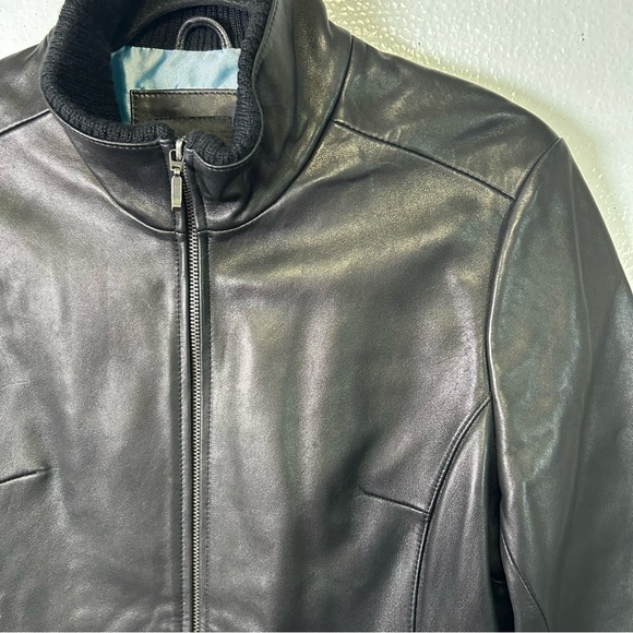 Lambskin Black Leather Jacket‎ with Stand Up Collar Women’s Size Medium - Picture 6 of 14
